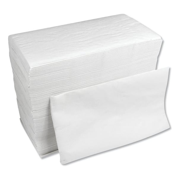 Stock Your Home 12 Inch Disposable Napkins - 1 Ply White Dinner Napkin