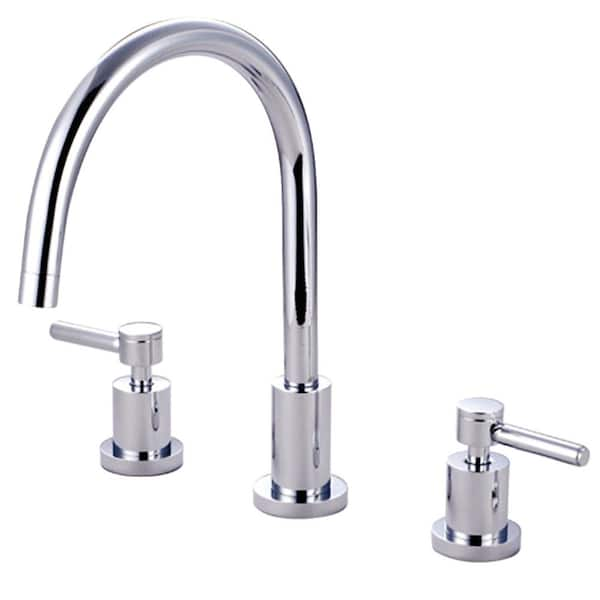 Kingston Brass Concord 2-Handle Standard Kitchen Faucet in Polished Chrome