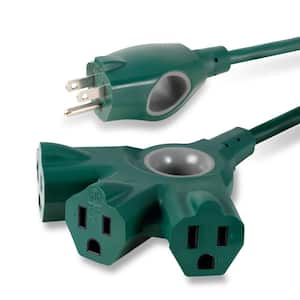 25ft 3-Outlet 16 Gauge/1 Conductor Indoor/Outdoor Grounded Extension Cord, Green