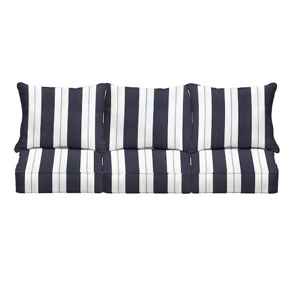 1101Design 27 in. x 30 in. Sunbrella Deep Seating Indoor/Outdoor Couch Pillow and Cushion Set in Relate Harbor