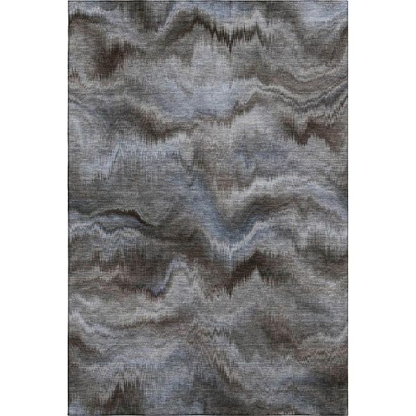 Mayfield Premium Machine Washable Abstract AMF2095 Taupe 10 ft. x 14 ft. Area Rug