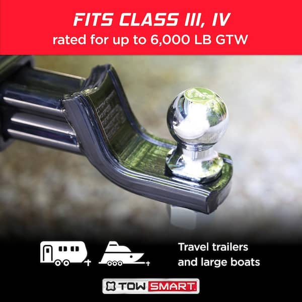 Class 4 6,000 lb. 2-5/16 in. Ball Diameter, 1 in. Shank Diameter, 3 in. Shank Length Chrome Trailer Hitch Ball