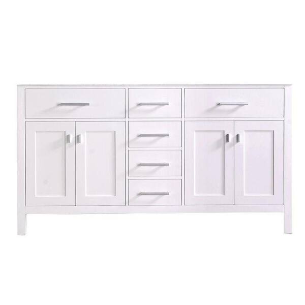 Design Element London 60.5 in. W x 21.5 in. D Vanity Cabinet Only in White