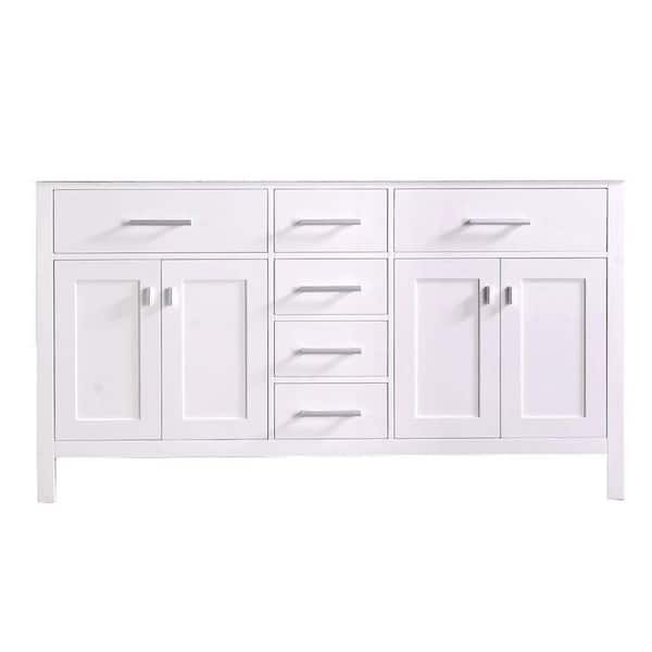 Design Element London 60.5 in. W x 21.5 in. D Vanity Cabinet Only in White