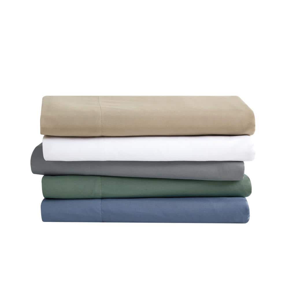 Khaki Microfiber Twin XL Contour Sheet Set for Adults