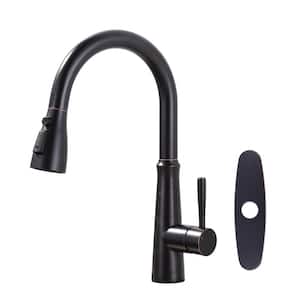Single-Handle High Arc Pull Down Sprayer Kitchen Faucet High in Oil Rubbed Bronze