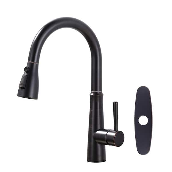 ARCORA Single-Handle High Arc Pull Down Sprayer Kitchen Faucet High in Oil Rubbed Bronze