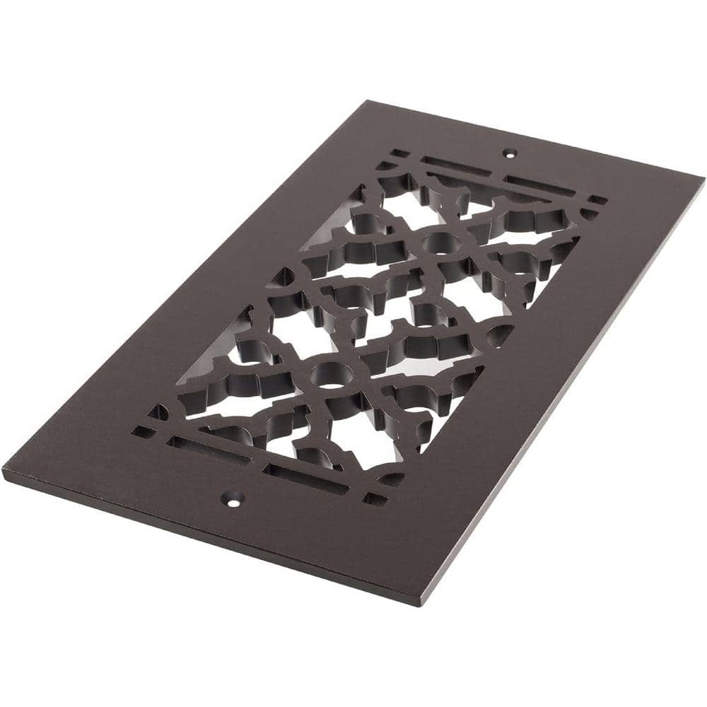 Scroll Series 4 in. x 12 in. Aluminum Grille, Oil Rubbed Bronze with Mounting Holes price history on PriceWatchPro