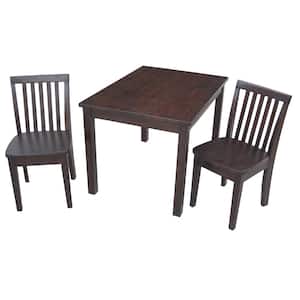 3-Piece Mocha Children's Table and Chair Set