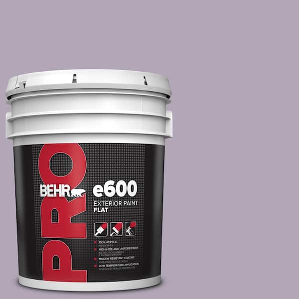 BEHR PRO 5 gal. #660F-4 Plum Frost Flat Exterior Paint