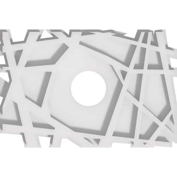 Ekena Millwork 1 in. P X 10 in. W X 6-5/8 in. H X 2 in. ID Novo Architectural Grade PVC Contemporary Ceiling Medallion