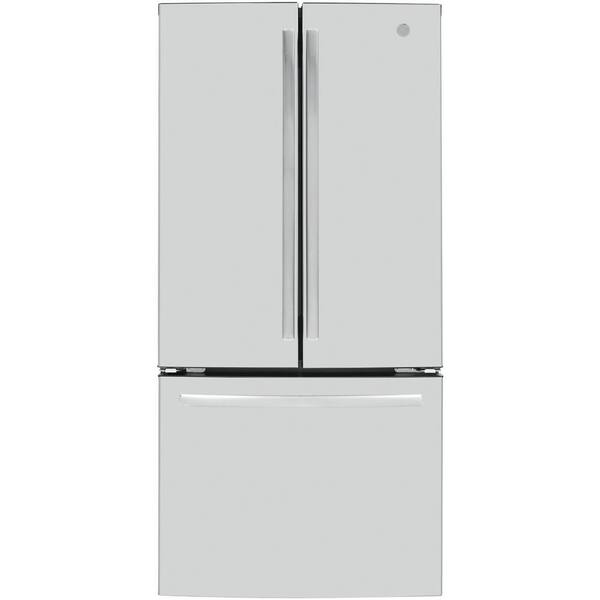 Ge 18 6 Cu Ft French Door Refrigerator In Stainless Steel Counter Depth Gwe19jslss The Home Depot