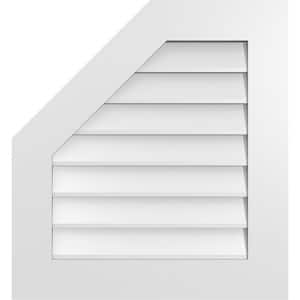 24 in. x 26 in. Octagonal Surface Mount PVC Gable Vent: Decorative with Standard Frame