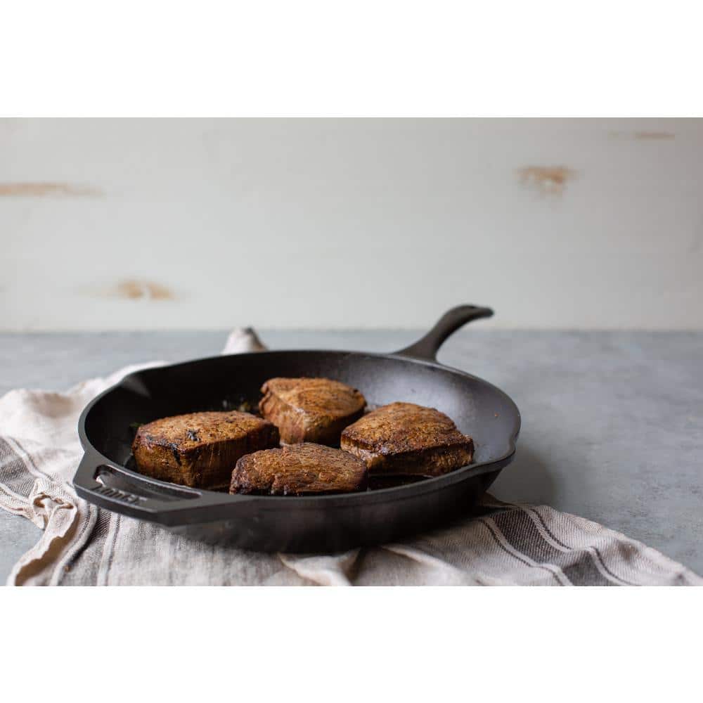 Chef-Inspired 13.25" Black Cast Iron Skillet
