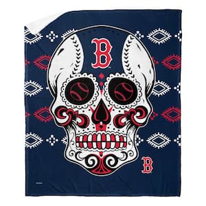 MLB Red Sox Candy Skull Silk Touch Sherpa Multicolor Throw