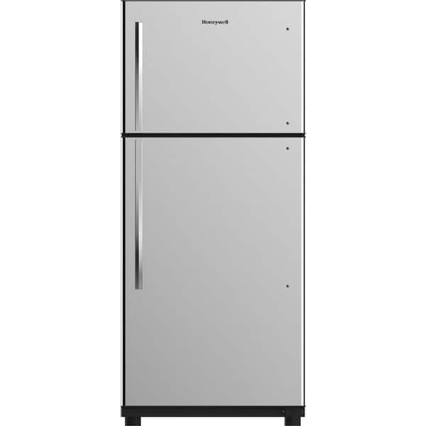 Honeywell 18 cu. ft. Refrigerator With Top Freezer, Stainless Steel ...