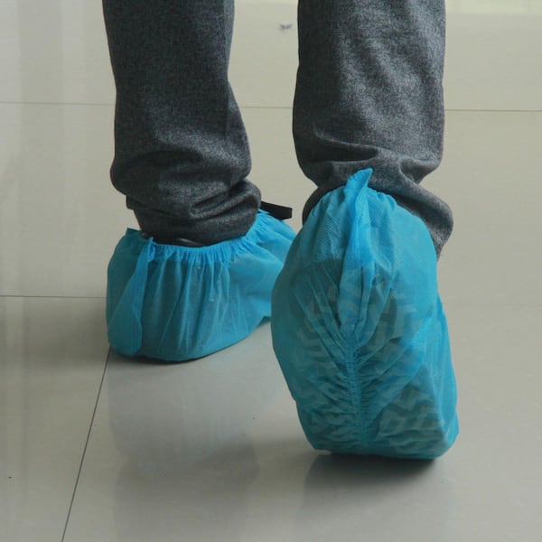 Shoe Boot Covers Carpet Protectors 100XDisposable Blue PVC Plastic Over Shoes 