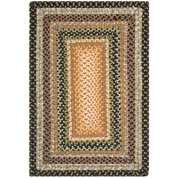SAFAVIEH Braided Multi Machine 3 ft. x 4 ft. Machine Washable Border Interlaced Area Rug
