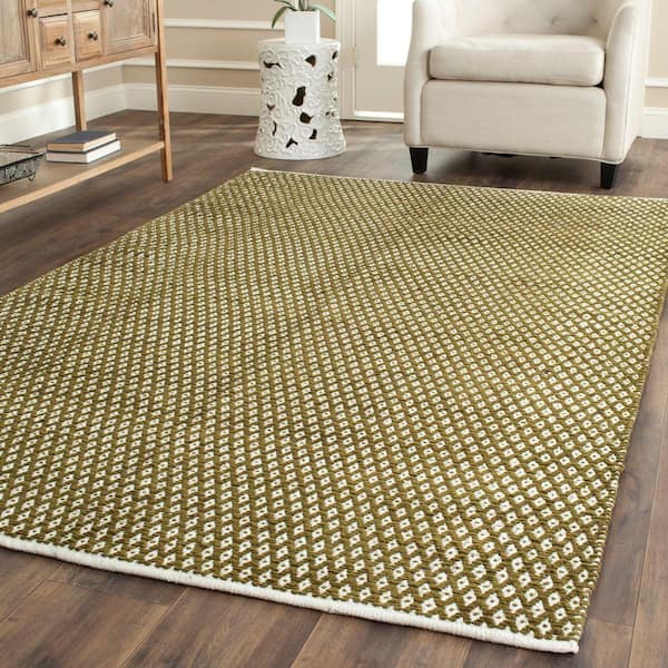 Boston Olive 4 ft. x 6 ft. Geometric Diamonds Area Rug