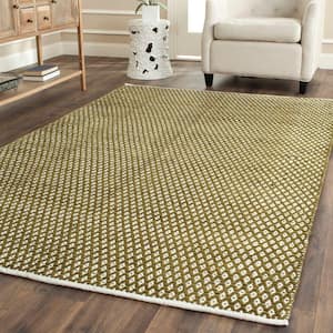 Boston Olive 5 ft. x 8 ft. Geometric Diamonds Area Rug