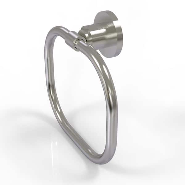 Allied Brass Washington Square Towel Ring in Satin Nickel
