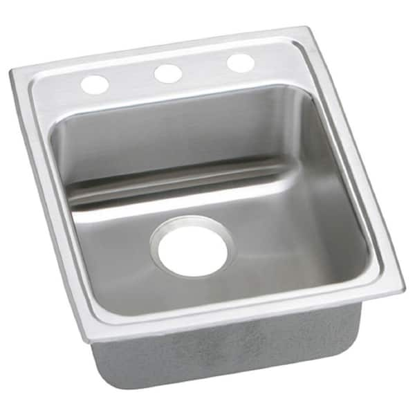 Elkay Lustertone Undermount Stainless Steel 14 in. Single Bowl ADA Compliant Kitchen Sink with 5.5 in. Bowl