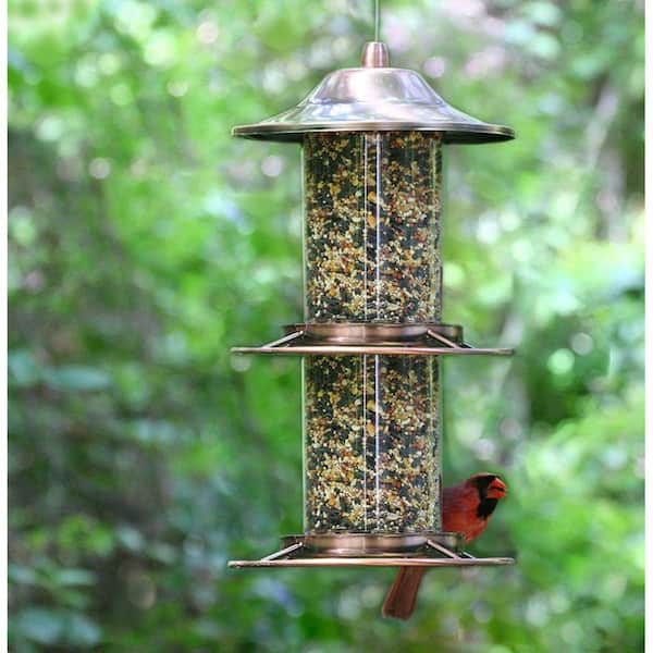 2 Lb Copper Panorama Bird Feeder Backyard 360-Degree Feeding Multiple Color 
