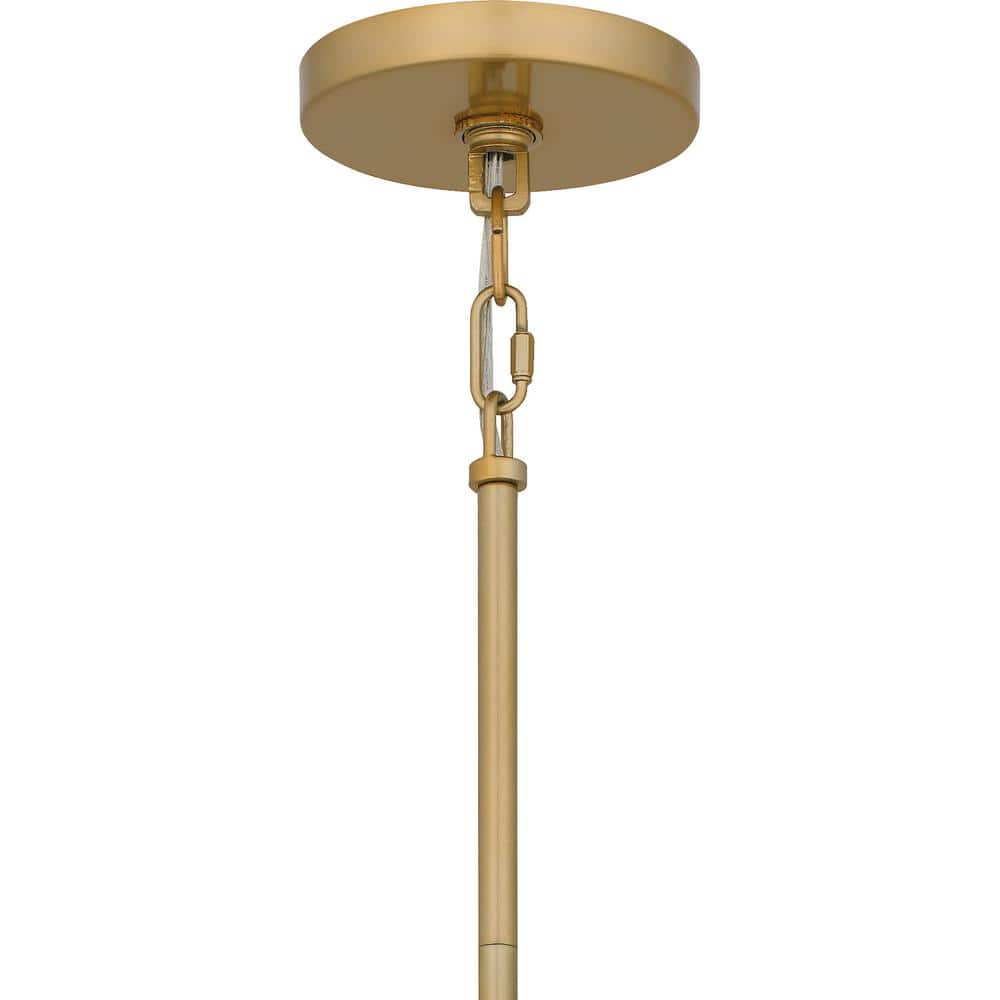 Matte White and Gold 4-Light Pendant Ceiling Light