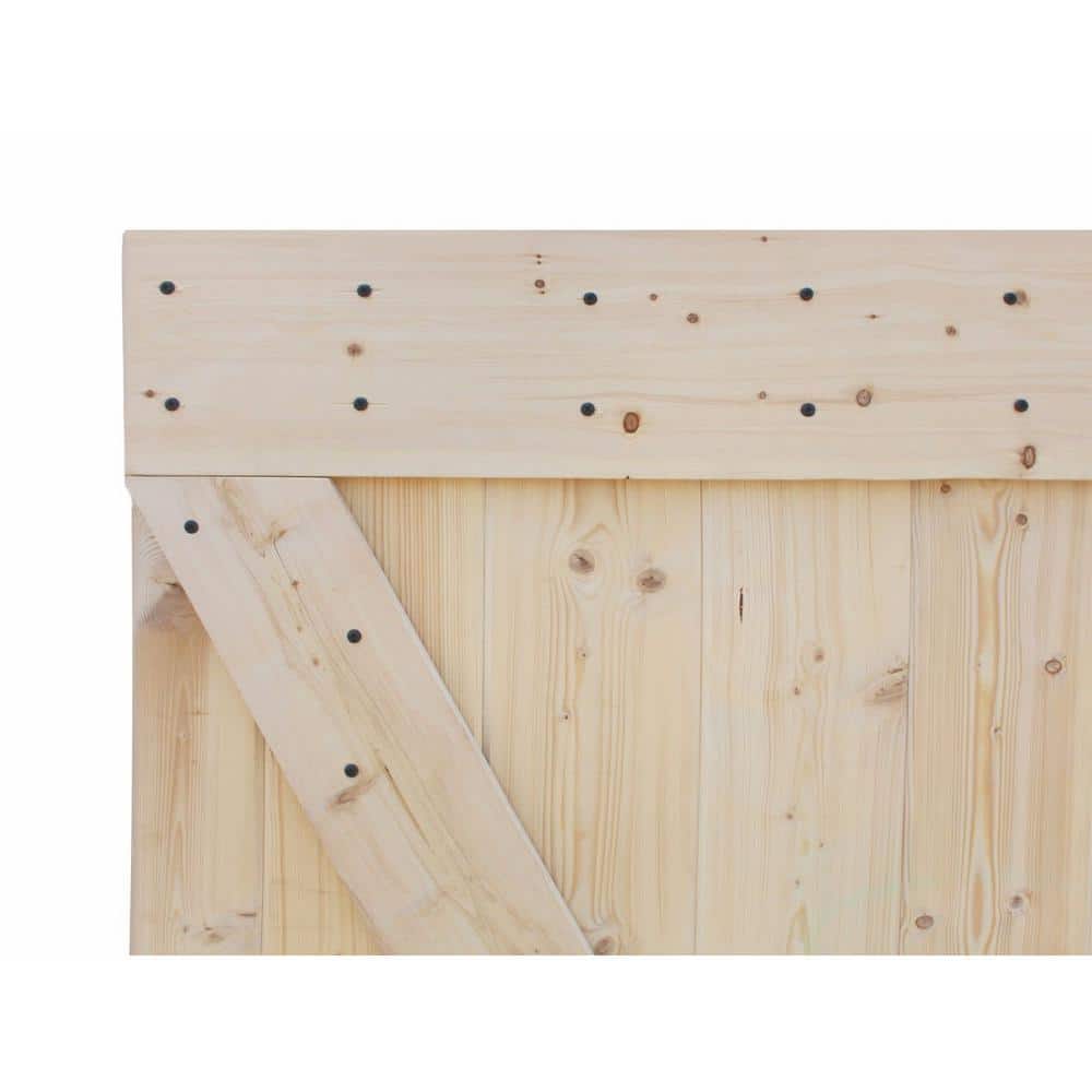 84'' Unfinished Natural Wood Classic Barn Door Slab