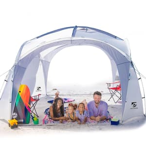 12 x 12 ft. Pop-Up Canopy UPF50+ Tent with Side Wall, Ground Pegs and Stability Poles, Sun Shelter (White)