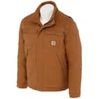 Men's Medium Brown Cotton/Nylon FR Full Swing Quick Duck Coat