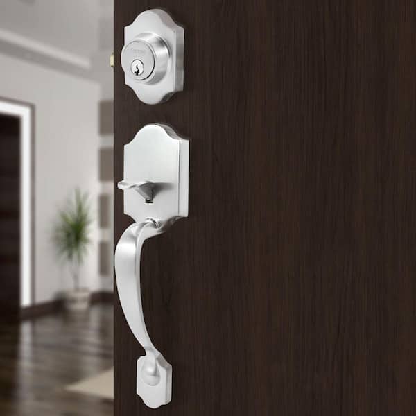 Cordoba Double Cylinder Satin Nickel Door Handleset