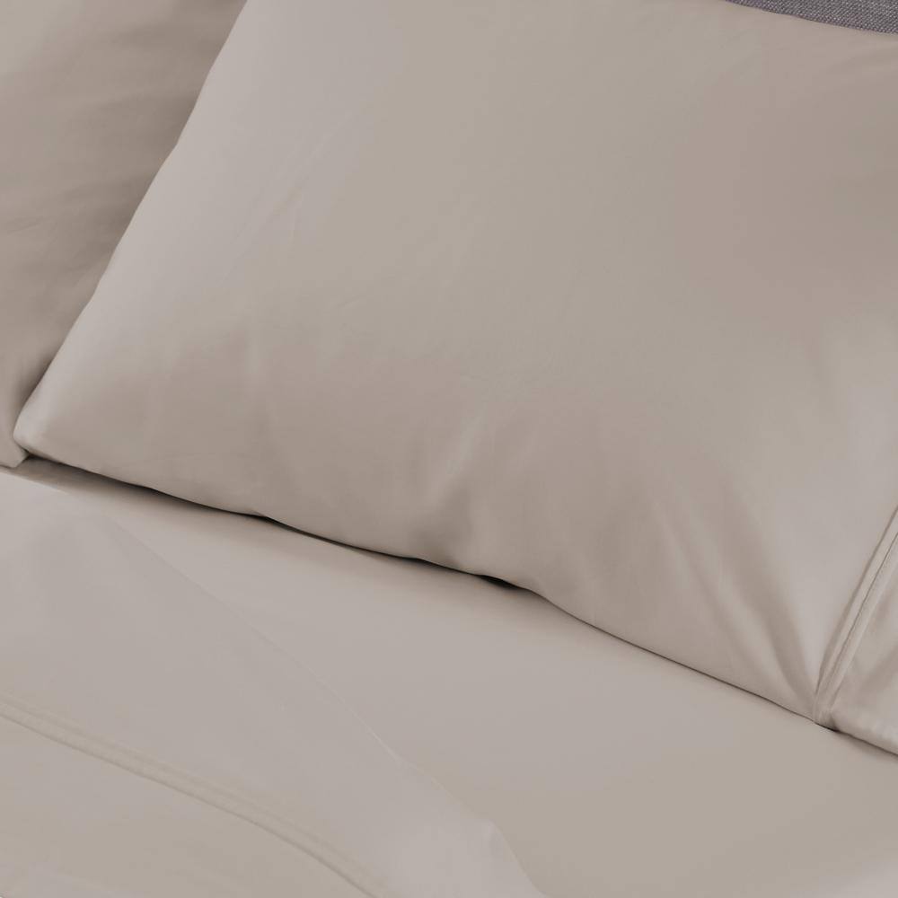 Medium Beige Full Bamboo Cotton Blend Sheet Set