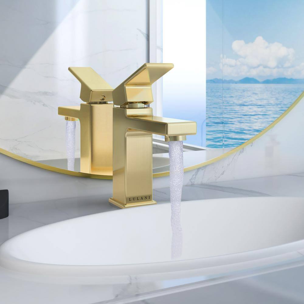 Capri Champagne Gold Brass Single Hole Bathroom Faucet