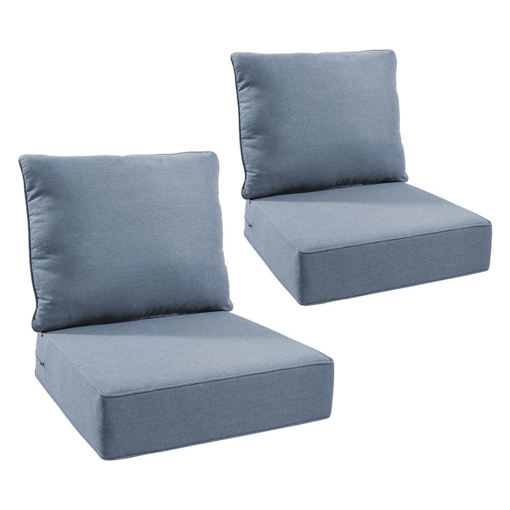 24 in. x 24 in. x 6 in. 4-Piece CushionGuard Deep Seating Outdoor Lounge Chair Replacement Cushions-BABYBLUE price history on PriceWatchPro