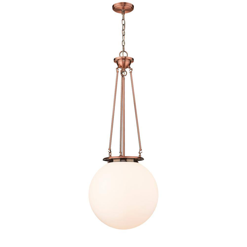 Beacon 100-Watt 1-Light Antique Copper Shaded Mini Pendant Light with Painted Glass Shade price history on PriceWatchPro