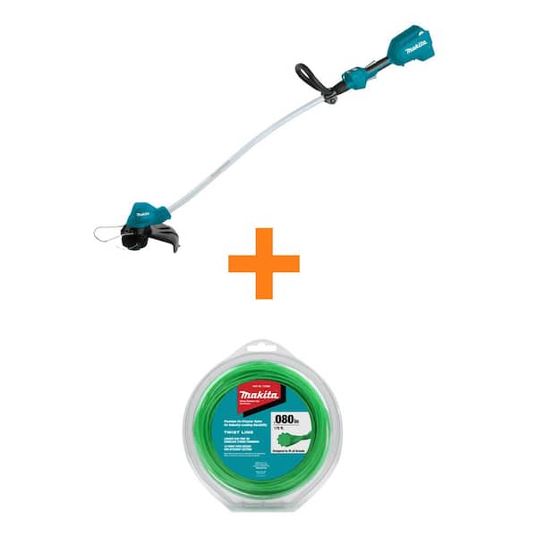 Makita 18V LXT Cordless Li-Ion BL Curved Shaft String Trimmer (Tool-Only) with Bonus 0.080 in. x 175 ft. Trimmer Line