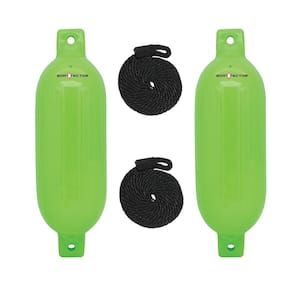 BoatTector Neon Green Inflatable Fender Value Pack (2-Pack)