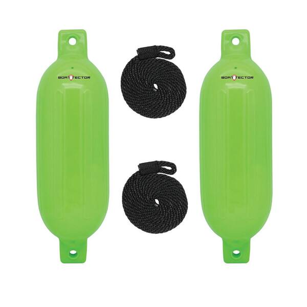 Extreme Max BoatTector Neon Green Inflatable Fender Value Pack (2-Pack)