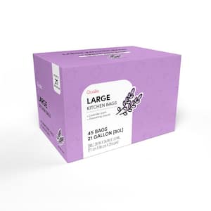 21 Gal./80 l Lavender Scented Drawstring Closure Trash Bags Liners (45-Count)