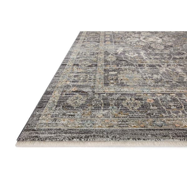 Jean Stoffer Katherine Midnight / Tobacco 2 ft. 7 in. x 8 ft. Traditional Runner Rug