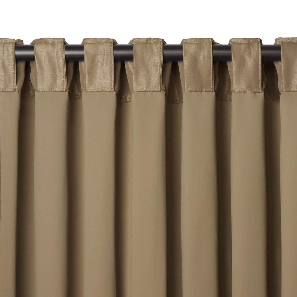 Antique Gold Faux Silk Blackout Window Curtain Panel - 52" x 108"