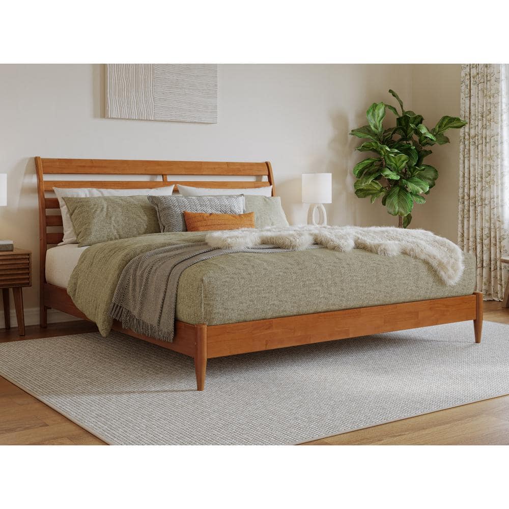 AFI Savannah Light Toffee Natural Bronze Solid Wood Frame King Low ... - Mineral King Low Profile Platform Bed