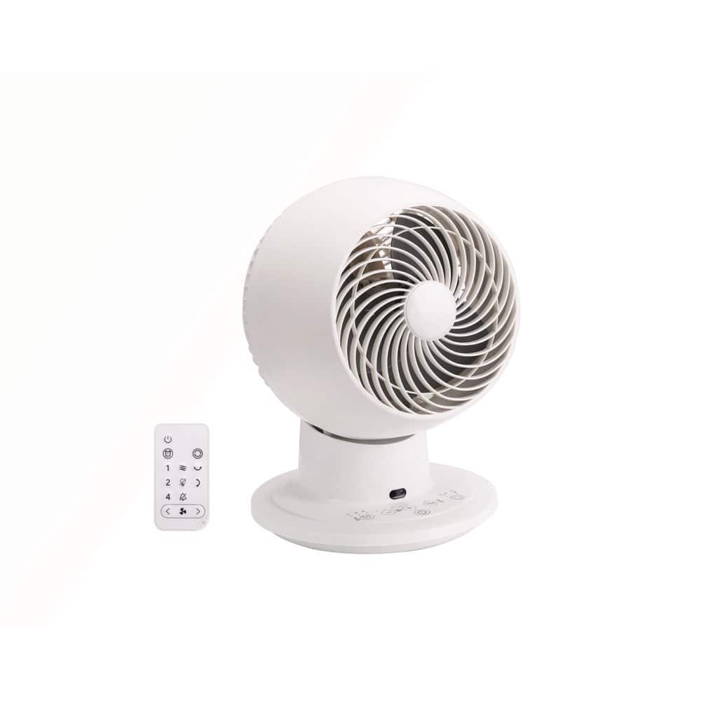Hampton Bay 6 in. 5-Speed Multi-Oscillating Desk Fan in White BFT-6AR ...
