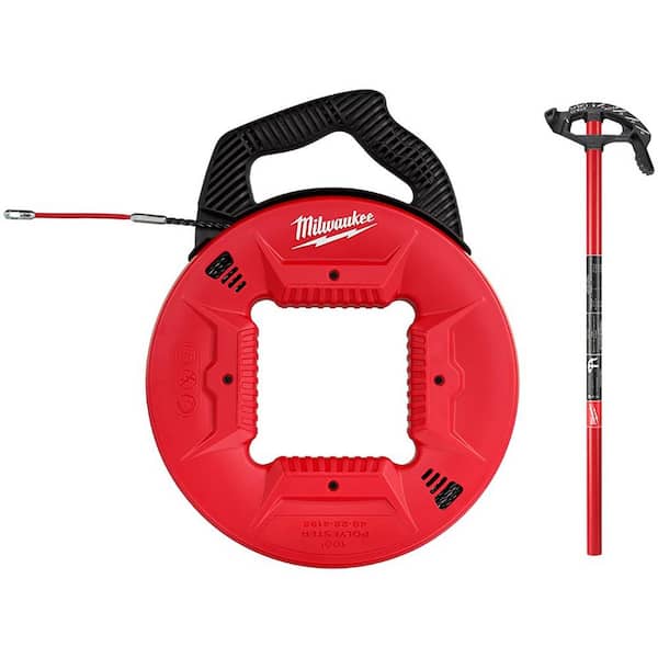 Milwaukee 100 ft. Polyester Fish Tape with Flexible Metal Leader with 3/4 in. Conduit Bender