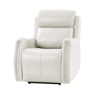 Carina White Traditional 33" Wide Dual Motor Power Recliner with USB