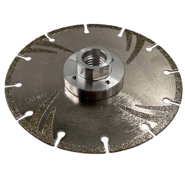 EDiamondTools 5 in. Stone, Marble, Granite or Travertine, Segmented Rim, Cut/Grind Electroplated Diamond Blade, 5/8 in. 11 Arbor