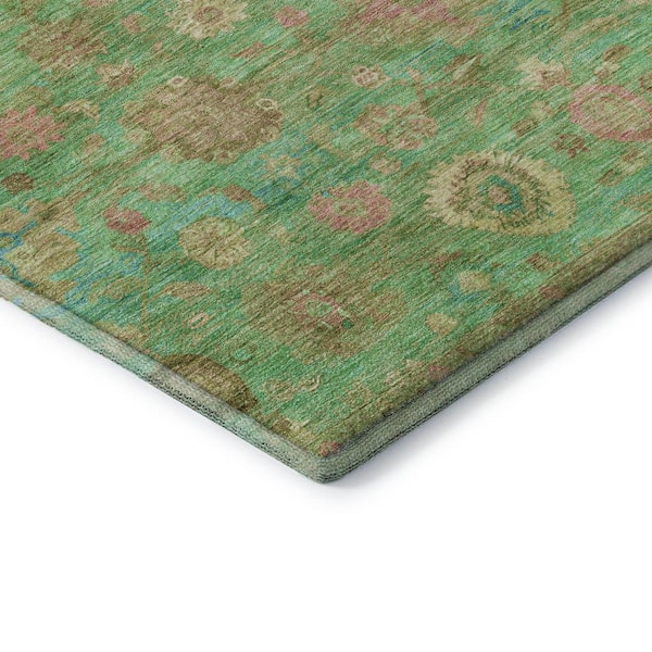 Mayfield Premium Machine Washable Abstract AMF1770 Lime 10 ft. x 14 ft. Area Rug