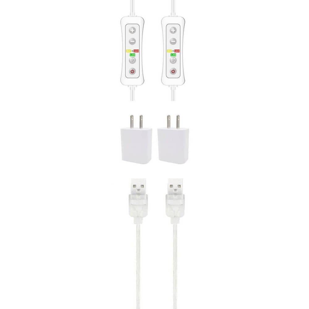 2-Pack 61 in. Adjustable Indoor Plant Grow Light with Full Spectrum LEDs, Auto Timer, 10-Level Dimmer, 5V Low Voltage price history on PriceWatchPro