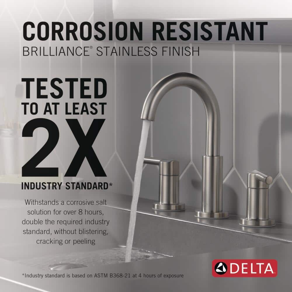 Nicoli Stainless Steel Modern Widespread Bathroom Faucet